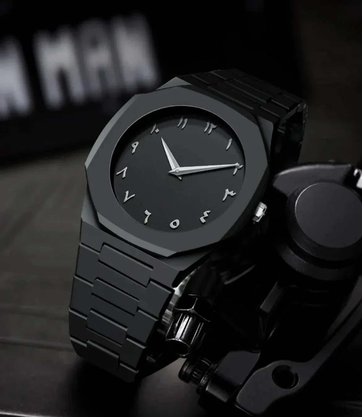 Arabic Aura watch 2025 New Arabic Men’s Aura Watch Black Modern Creative Design
