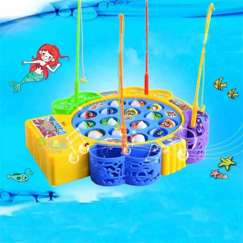Fun Fishing Game Toy: 4 Sticks and Music for Entertaining Kids’ Fishing Adventures