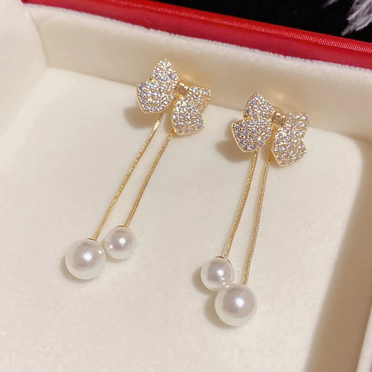 Best Selling Women Bow Earrings Korean Fashion Earring Products Cute Jewelry for Girls