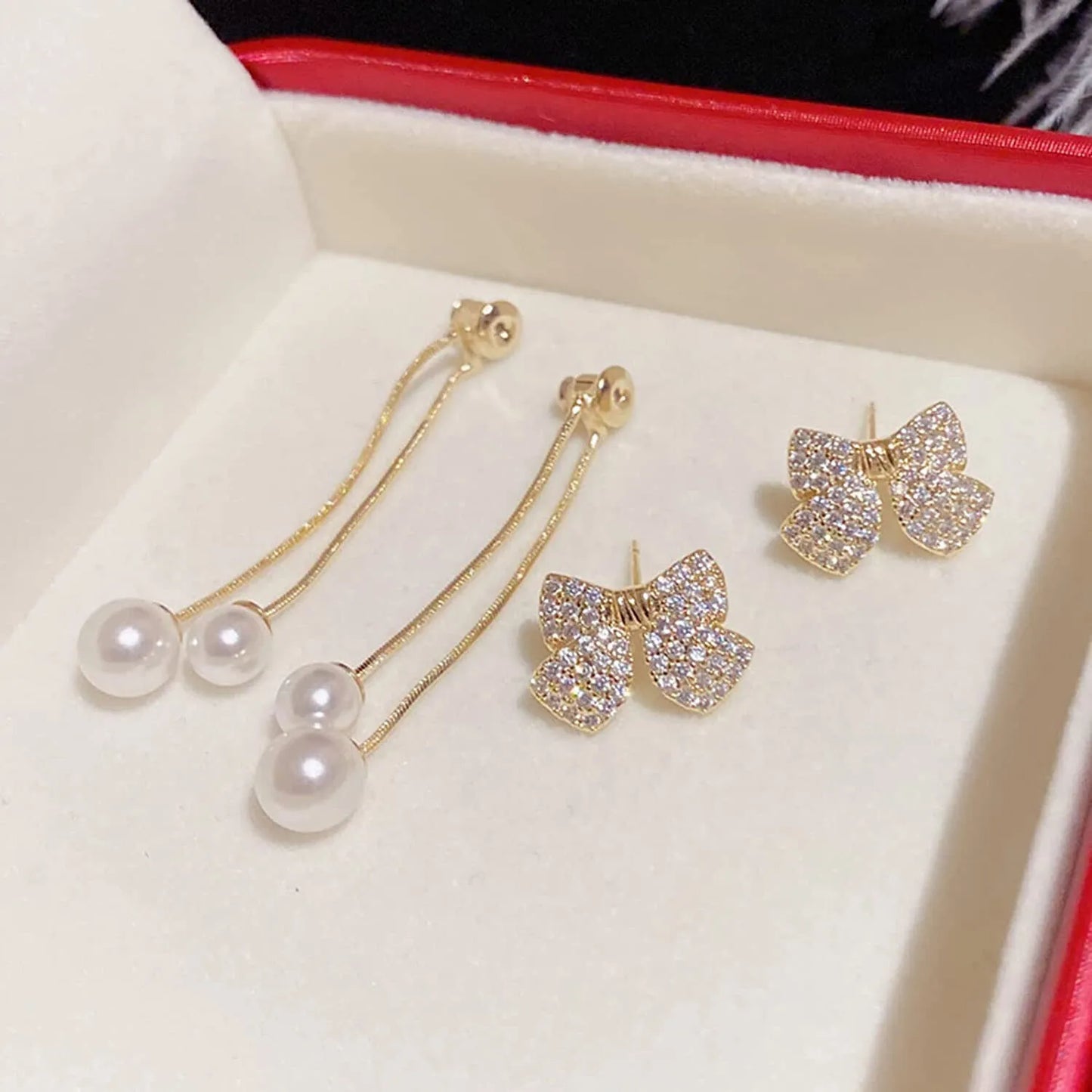 Best Selling Women Bow Earrings Korean Fashion Earring Products Cute Jewelry for Girls