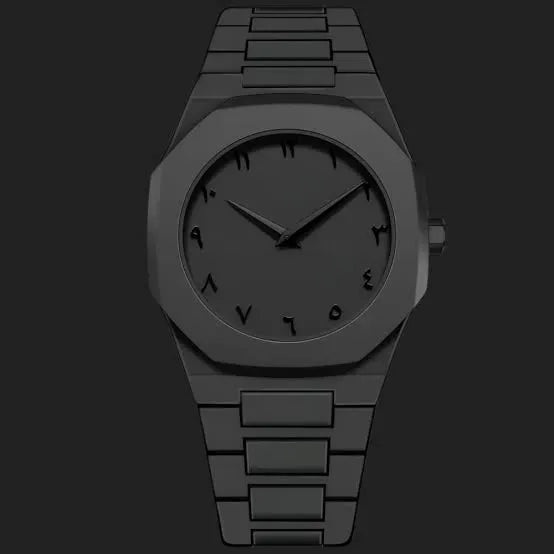 Arabic Aura watch 2025 New Arabic Men’s Aura Watch Black Modern Creative Design