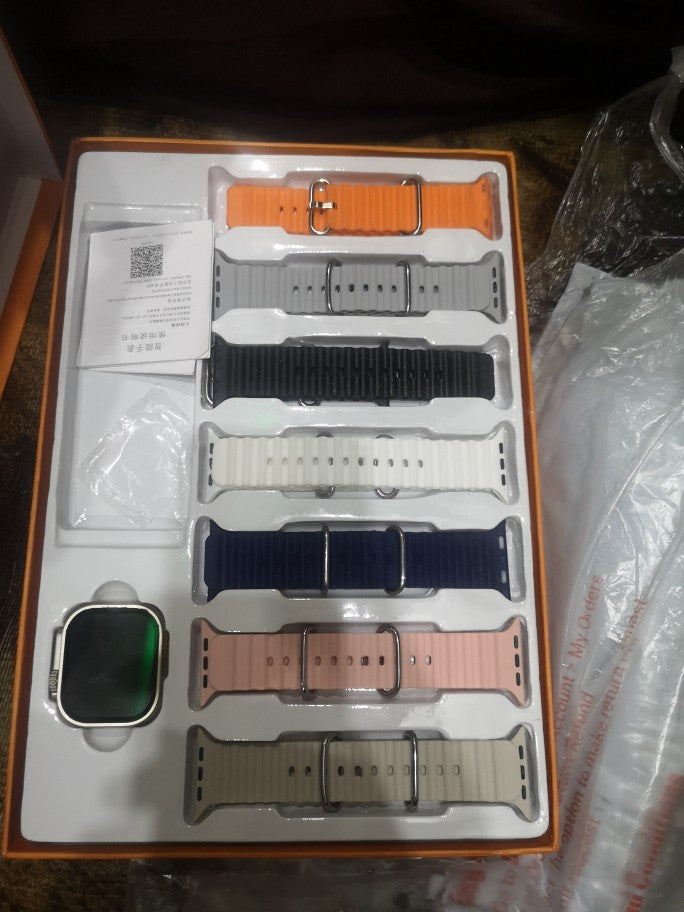 7 in 1 Smart Watch - 7 Straps Smart watch Ultra watch 8 for Gift - 7in1 Smart watch for Boys