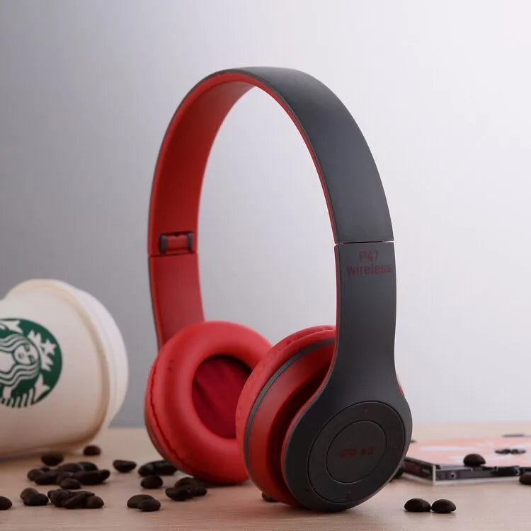 Orignal P47 Wireless Headset Bluetooth Foldable On-Ear Headphone Wireless
