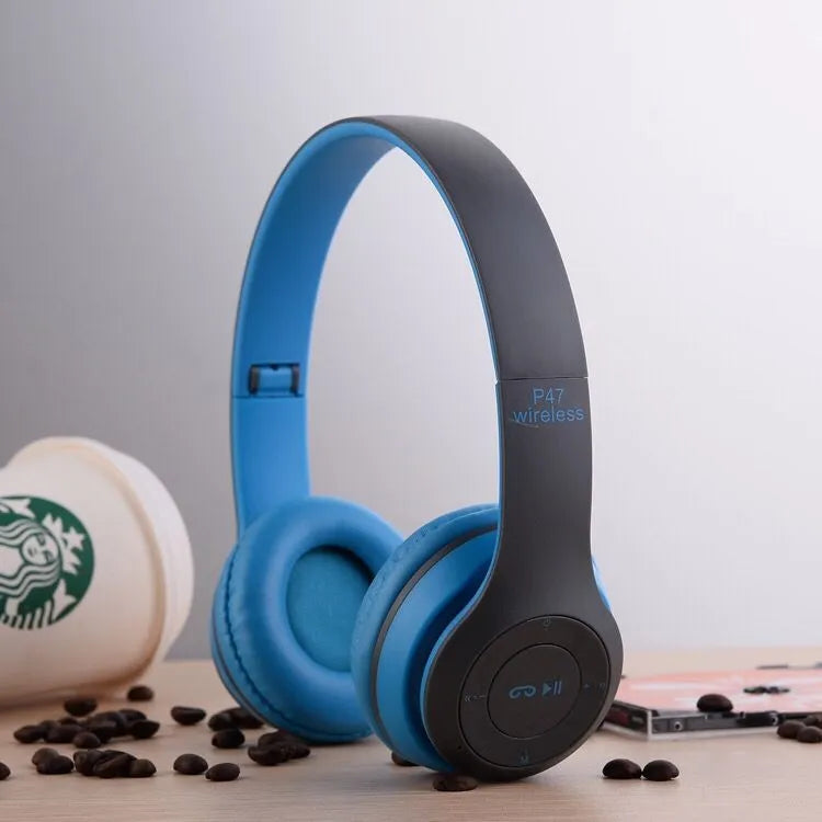 Orignal P47 Wireless Headset Bluetooth Foldable On-Ear Headphone Wireless